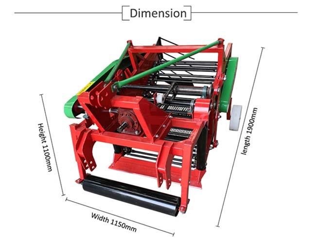 El tractor automático de la segadora del cacahuete de 2 filas conduce 300-400 milímetros de profundidad de la cosecha